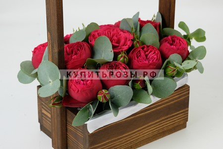 Розы в ящике Танго купить в Москве недорого